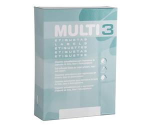 MULTI 3 10527 Lot de 500 feuilles d'étiquettes adhésives pour impression, jet laser et photocopieuses 105 x 42,4 mm