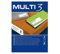 Multi 3 10816 Lot De 100 Feuilles D'étiquettes Adhésives Pour Cd Et Dvd Ø117 Mm