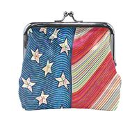 Multi 4 Porte-Monnaie en Cuir égyptien Antique avec Serrure à Baiser et Pochette à moraillon pour Carte, Porte-Monnaie, Boucle, Petit Sac à Main pour Femme, Fille, Dames