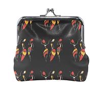 Multi 5 Man Baseball Batter Hits The Ball on Dark Women Porte-Monnaie en Cuir Hasp Card Key Change Wallet Small Boucle Sac à Main Case Kiss Lock Clutch Pouch Pocket for Girls Ladies