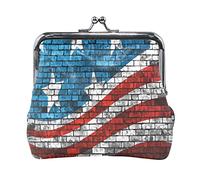 Multi 5 Porte-Monnaie en Cuir égyptien Antique avec Serrure à Baiser Pochette de Poche Moraillon Carte Clé Changer Portefeuille Boucle Petit Sac à Main étui pour Femme Fille Dames