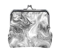 Multi 9 Silver White Shiny Glittering Background Yellow Holiday Tinsel Pattern Women Leather Coin Purse Hasp Card Key Change Wallet Small Buckle Handbag Case Kiss Lock Clutch Pouch Pocket for Girls La