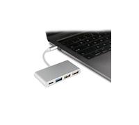 Multi Adaptateur 4 en 1 Type C pour MACBOOK Smartphone Hub 2 ports USB 2.0 1 Port USB 3.0 (ARGENT)