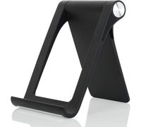 Multi-Angle Adjustable Phone Holder for iPhone 16 15 14 13 12 11 Pro Max XS XR 8 Plus 6 7 Samsung Galaxy S23 Android Smartphone (Black)