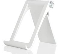 Multi-Angle Adjustable Phone Holder for iPhone 16 15 14 13 12 11 Pro Max XS XR 8 Plus 6 7 Samsung Galaxy S22 S21 S10 S7 Edge S6 Android Smartphone (White)