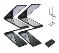 Multi Angle Folding Mirror For Self Haircutting - Head Back View Available, 4-Sided Folding Mirror, 360 Degree Handheld Makeup Barber Mirrors, Suitable For Makeup, Styling, And Hairdressing (2 Pcs)