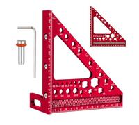 Multi Angle Square - Adjustable Woodworking Tool | Carpenter Layout Ruler, Precision Speed Square For Furniture Crafting, Cutting, Leveling, Measuring, Rafter Projects, DIY Workshop