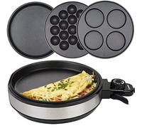 Multi Baker Deluxe by CucinaPro with Three Interchangeable Skillet Plates for Grilling, Baking, or Dessert Making by CucinaPro