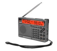 Multi Bande SW FM MW AIR WB V UHF, Radio Portable, Contrôle de L'application BT Lecture Radio Numérique avec Prise Casque 3,5mm, Alarme SOS et Lampe de Poche (Orange)