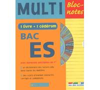 Multi Bloc-Notes Bac Es - Avec Épreuves Anticipées De 1ère (1 Cd-Rom)