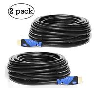 Multi Cable Câble HDMI a Haute Performance avec Ethernet 1.4a "Pack de 2"- Soutien 3D 4K & Chaine Audio Retour (ARC) 1080p 28 AWG - Haute Définitions