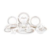 MULTI CASA MEX AGNES Service de table 37 pièces Blanc/doré KB4275