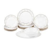 MULTI CASA MEX Service de table Osaka 20 pièces - Blanc, argenté MCMKB204