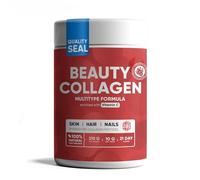 Multi-collagène Beauty Complex: Beauty Booster Hydrolysat Poudre de collagène au goût de baies, formule multi-types naturelle avec peptides de collagène de type 1 et 3 et vitamine C (210 g, baie)