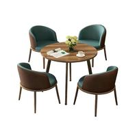 Multi-Color Dining Set, Two-Tone Design & Compact Size 5-Piece Modern Bistro,Heavy-Duty Construction & Easy-to-Clean Materials(F)