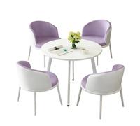 Multi-Color Dining Set, Two-Tone Design & Compact Size 5-Piece Modern Bistro,Heavy-Duty Construction & Easy-to-Clean Materials(L)