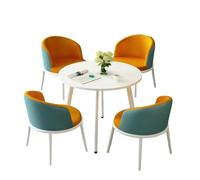 Multi-Color Dining Set, Two-Tone Design & Compact Size 5-Piece Modern Bistro,Heavy-Duty Construction & Easy-to-Clean Materials(J)