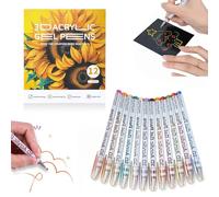 Multi-Color Lava Gel Pen Set,3D Acrylic Graffiti Fine Point Lava Gel Pens Set,Quick-Dry Waterproof Colored Gels Pen Kit for Drawing Coloring Crafts Art DIY Projects