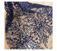 Multi Colored Lace Embroidery Fabric Is An Ideal Material For Making Wedding Dresses, Gowns, And Clothing Accessories(Deep Green)