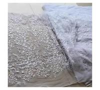 Multi Colored Lace Embroidery Fabric Is An Ideal Material For Making Wedding Dresses, Gowns, And Clothing Accessories(Green)