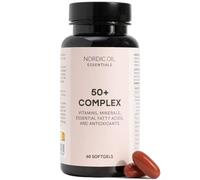 Multi Complex 50+ | Tout-en-un avec oméga 3, vitamine D3 K2, vitamine B12, vitamine C, zinc et plus | Conçu spécialement pour les personnes de plus de 50 | 60 gélules de softgel | Nordic Oil