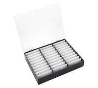 Multi-conception de grille de biens blanche/noir 24 * 19 * 4.5 pouces compact pratique élégant Nail Art décoration conteneur vide ongles conseils boîte de rangement (Noir)
