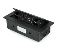 Multi-connecteur EU 265x120mm Atom EMUCA pour encastrer au bureau en couleur noir - 5029514 Noir G