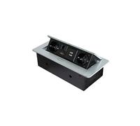 Multi-connecteur EU 265x120mm Atom pour encastrer au bureau en couleur peinte aluminium - 5029525