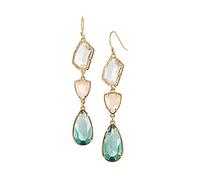 Multi-couche Cristal Goutte Gland Boucles D'oreilles Charme Crochet Alliage Long Dangle Goutte Goujon Stud Femmes Filles Boucles D'oreilles De Noce Bijoux Accessoires Cadeau Vert Clair Rentable et D