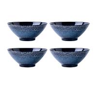 Multi Couleur Ceramique Bols pour Riz Ceramics Salad Bowl Starry Fil Bowl Home Soup Bowl Varelle 1l Capacité Ramen Bowl Bol De Dessert en Porcelaine (Size : 4pcs)