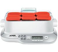 SEB Yaourtière Multi Délices Express YG660100 – 600 W, 6 pots 140 ml, blanc/rouge