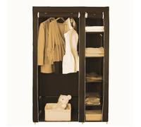 Multi-fonction Armoire de Dressing Penderie de vêtement pliable en toile XL 110 x 45 x 175 cm Café