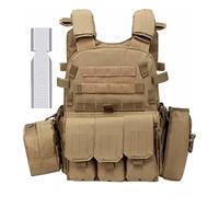 Multi-fonction Tactique Extérieure MOLLE S'étend Pratique Militaire Entraînement CS Exercices De Combat Combinaison Gilet,B
