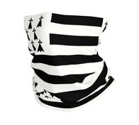 Multi fonctionnel hiver écharpe chaude, drapeau de Bretagne cou guêtre hommes femmes UV écran facial hiver France région signe identité nation bandana écharpe pour le cyclisme