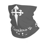 Multi fonctionnel hiver écharpe chaude, personnalisé Camino De Santiago De Compostela Shell Saint Bandana Cou Cache-Cou Hommes Femmes Hiver Randonnée Ski Écharpe Gaiter Visage Couverture