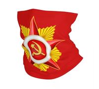 Multi fonctionnel hiver écharpe chaude, rouge Srar Union soviétique Bandana cou cache-vent visage couverture russe CCCP URSS socialiste drapeau bandeau tube cagoule