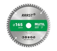 Multi-function Circular Saw Blade 165 x 20 mm,60 Teeth-for Aluminium,Copper,Non-Ferrous Metals,Wood,Laminate,Partition,Plywood,Plastic