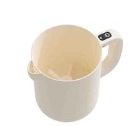 Multi-function Electric Egg Churn,2-in-1 Whisk & Strainer,1L Large Capacity with Built-in Filter for Eggs for Milk Powder, Eggs Cake Batter, Milk and Whisking (Beige)