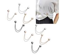 Multi-Function Magnetic Clothing Clips, Powerful Hijab Magnets with Chain, Strongest Magnetic Strength Buttons Clips, Multi-Purpose Magnetic Pinless Brooch for Clothes Hijab Pins Decorate (8pcs)