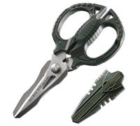 ENGINEER PH-55 Ciseaux polyvalents et compacts avec lame combinée 4 en 1 : coupe le cuir, le fil de cuivre massif (câble secteur), le carton, le tapis, la corde épaisse et plus encore, Fabriqué au Japon