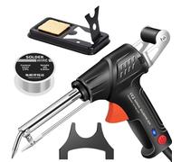 Multi-function Soldering Iron Soldering Gun Set, 60W External Heating Soldering Gun, Electric Soldering Gun Kit, for Repairs Home DIY (3-piece Set,Black)