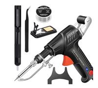 Multi-Function Soldering Iron Soldering Gun Set, Auto Send Tin Soldering Kit for Repairs Home DIY, 60w External Heating Soldering Gun (Black)