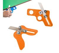 Multi-function Trimming Knife, 2Pcs Edge Banding Trimmer, Edge Banding Cutter, Edgebanding Trimmers, Edge Cutting Tool for Furniture, Right Angle, Round Curved Trimming, DIY Making(Color:Orange)