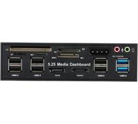 Multi-Function Usb 3.0 Hub Esata Sata Port Lecteur De Carte Interne Pc Dashboard Media Front Panel Audio Pour Sd Ms Cf Tf M2 Mmc Cartes Mémoire Compatible 5.25 "Bay