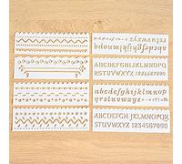 Multi-functional Drawing Stencils Straight & Wavy Lines Rulers Hollow Out Design PP Templates Reusable for Students DIY Painting Craft Scrapbooking Journal Photo Album Card Making Maiju