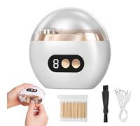 Multi-functional Electric Nail Trimmer, Rechargeable 3-Speed elektrische nagelfeile with Nail Trimmer and Nail Polisher, Low noise nagelknipser elektrisch for Babies, Elderly and Adults (White)