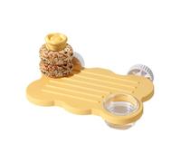 Multi-Functional Parrot Perch - ABS Bird Stand with Toys & Feeder | Keep Your Small Birds Active And Entertained With This Multi-functional ABS Parrot Perch Featuring A Built-in Chew Toy