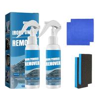 Multi-Functional Quick-Acting Rust Removal Spray - Iron Powder Remover Spray, Iron Power Remover for Metal Bikes Tools Cars & Household Surfaces (2 Pcs)