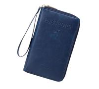 Multi-Functional RFID Passport Wallet, Anti-Theft Travel Wallet for Women & Men, RFID Blocking Protective Card Holder Cover for Family Travel, Passport Case (Dark Blue)
