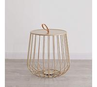 Multi-Functional Tea Table Detachable Iron Art Storage Basket Small Apartment Living Room Bedroom Decorative Sofa Side Table (Color : B) (A)